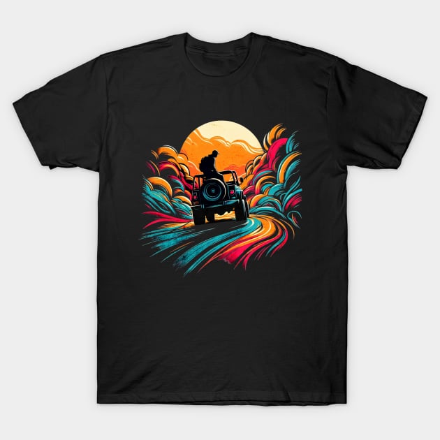 Road Sand Buggy Design T-Shirt by Miami Neon Designs